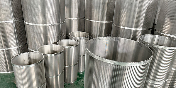Multiple wedge wire screen cylinders placed together